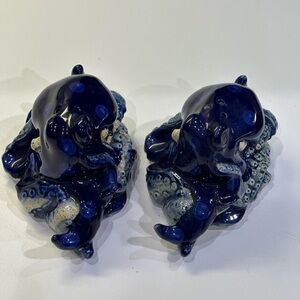 Ceramic octopus salt and pepper shakers